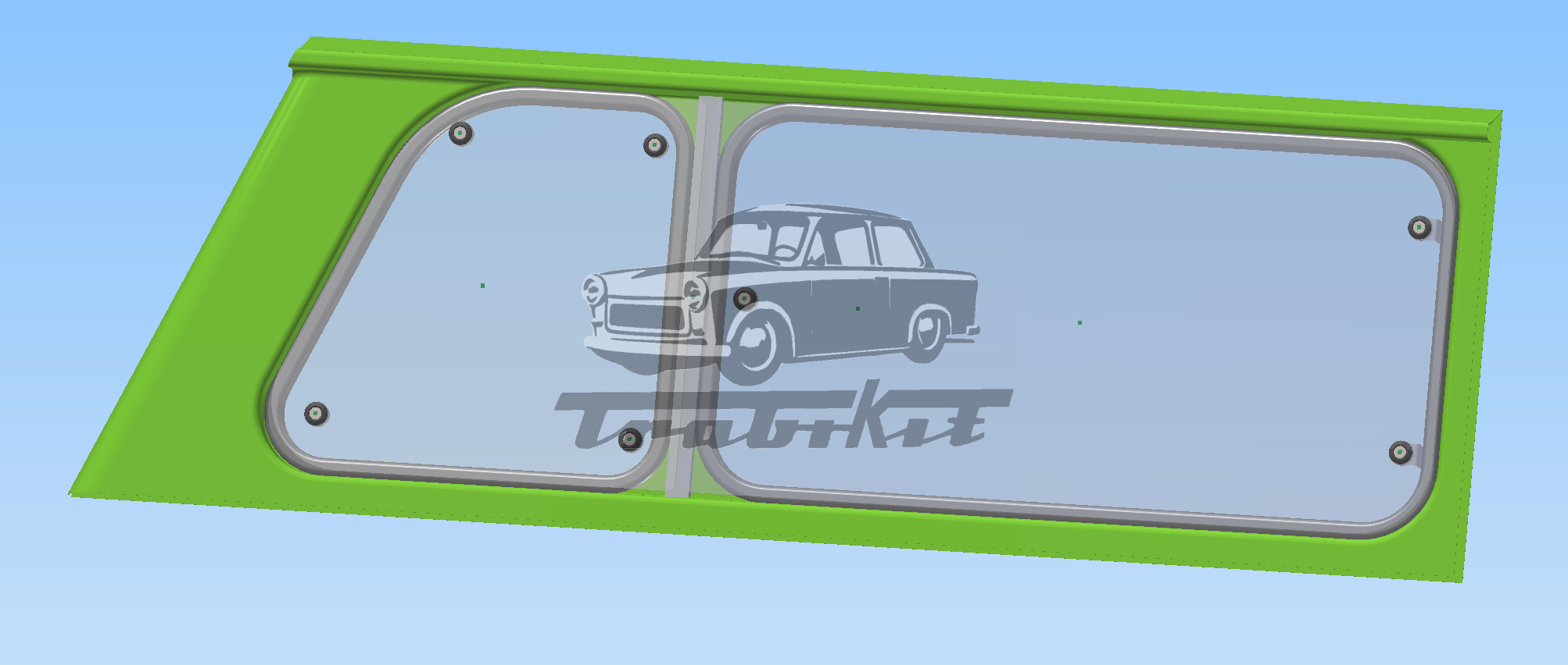 Výklopky okna Trabant universal (kombi) + sloupek
